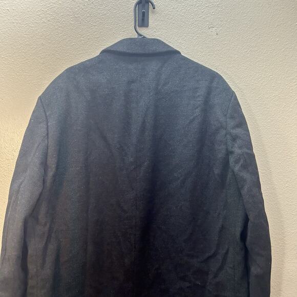 Lauren Ralph Lauren Wool Blend Overcoat 44R Jacket Trench Coat Gray Old Money - Picture 12 of 13